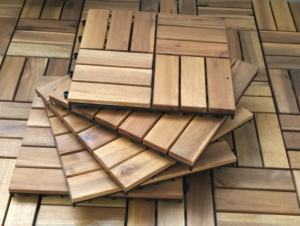 Tarima de acacia para jardín, tamaño 30 x 30 cm, antideslizante, impermeable, fácil de instalar, decoración para terraza, patio trasero, resistente a la intemperie. - Product Image 6