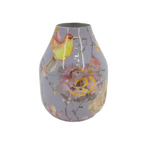 Jarrón de Flores de Metal de Diseño Moderno con Acabado Esmaltado para Decoración de Mesa de Salón, Hecho a Mano y Personalizado - Product Image 3