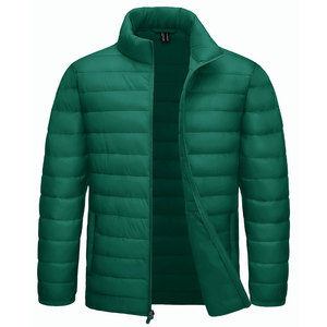 Eshel International Custom Men's <b>Thin</b> Casual Windproof Quilted <b>Puffer</b> Winter <b>Jacket</b> with Stand Collar and Zipper Closure - Product Image 1