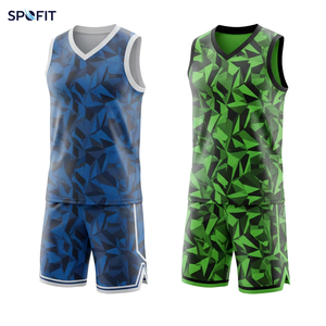 ชุดเสื้อบาสเก็ตบอล SPOFIT ลายพิมพ์เรขาคณิต คอวี แขนกุด ระบายเหงื่อ แห้งเร็ว สำหรับผู้ใหญ่ ใส่ได้ทั้งชายและหญิง - Product Image 2
