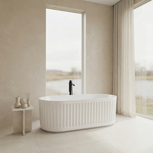 Bañera Acrílica Independiente FW-9920-67 Inspirada en Columnas Romanas Clásicas, Fácil Instalación y Mantenimiento, para Baño - Product Image 2