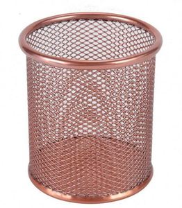 Organizador de Maquillaje para Tocador, Soporte Metálico Color Oro Rosa para Pinceles, Lápices de Cejas y Bolígrafos, Colección de Almacenamiento de Cosméticos - Product Image 1