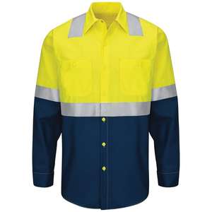 Camisa de Trabajo Transpirable de Polialgodón para Protección y Seguridad del Fabricante, Camisas de Vestir para Guardias de Seguridad, Alta Visibilidad - Product Image 1