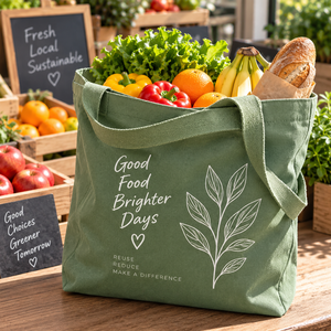 EcoRev Nonwoven Reusable Tote <b>Bag</b> Eco-Friendly Durable Customizable Logo Digital Printing Shoulder Handle Sustainable Business - Product Image 3