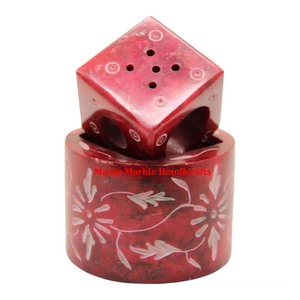 Brûleur d'encens et porte-bâton en pierre de savon polie faite à la main de qualité de marque populaire nationale pour des cadeaux religieux - Product Image 1