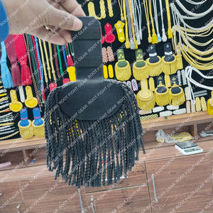 Écussons brodés personnalisés de qualité supérieure, épaulettes et franges en soie noire pour la promotion - Product Image 6