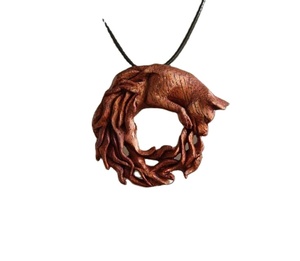 FOR <b>NECKLACES</b> FOR WOMEN MEN NATURAL <b>LARGE</b> BOHO TRIBAL SONO WOODEN <b>Pendant</b> on Adjustable Cord Handmade <b>Necklace</b> - Product Image 2