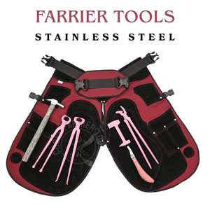 Kit d'outils de ferrage pour fermeurs avec pince de 14 pouces, tablier de sécurité, marteau de clouage, pince à clous courbée, outil de déclouage et tampon de polissage - Product Image 6