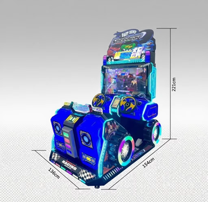 Simulateur de conduite automobile pour enfants à monnayeur, course extrême Speedway tourbillon, avec deux volants, 2 places, pour centres commerciaux et zones enfants - Product Image 4