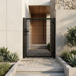 Puerta Doble de Hierro Forjado con Recubrimiento en Polvo Resistente al Óxido, Diseño Victoriano Artístico de Alta Gama, Apertura Manual, Fácil Instalación por KHP - Product Image 5