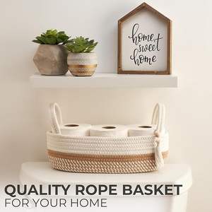 Nouvelle boîte de rangement multifonctionnelle en jute tressée écologique, panier rectangulaire moderne pour cadeaux et organisation de placards - Product Image 4