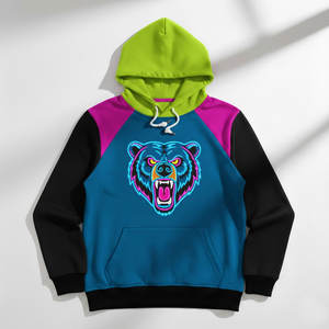 Sweat à capuche pour homme en coton 100% uni, style hip-hop, avec impression numérique de circuit imprimé sur la manche, sublimation haute définition - Product Image 4