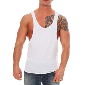 Débardeur de fitness sans manches pour homme, broderie de logo personnalisée, vêtements de sport décontractés, 100% polyester, séchage rapide, respirant, OEM - Product Image 5