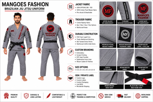 Uniforme de Jiu Jitsu Brasileño para Adultos al por Mayor, Kimono de Algodón Grueso con Costuras Reforzadas para Entrenamiento Profesional, Logotipo Personalizado - Product Image 6