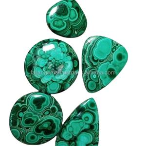 อัญมณี Malachite Cabochon ธรรมชาติอัญมณีหลวมรูปร่างต่างๆขนาดสำหรับการทำเครื่องประดับหินบำบัดราคาที่น่าสนใจ - Product Image 1