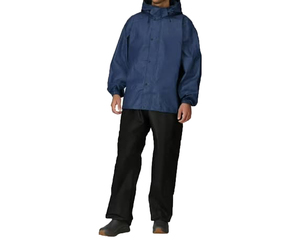 Factory Price Unisex Blue Waterproof Polyester Rain Suit Full Sleeve All Seasons Outdoor Wear Safety Rain Coat Wholesale - Product Image 3