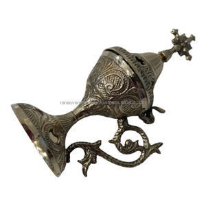 Quemador de Incienso de Latón Hecho a Mano de Primera Calidad con Asa Ornamental para Incienso de Resina, Aromaterapia y Culto Religioso - Product Image 6