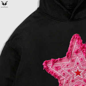 Sweat à capuche décontracté à manches longues pour hommes avec applique pentagramme, adapté pour l'automne et l'hiver, respirant et léger - Product Image 4