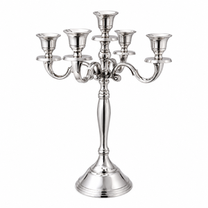 Factory Direct 5-Arm <b>Black</b> Metal <b>Candelabra</b> Centerpiece Elegant Candle Holder Stand Wholesale Home Decor Table Candle Stand - Product Image 3
