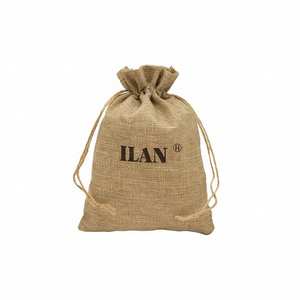 Borsa in Iuta ILAN 18x25cm con Cordoncino per Confezioni Regalo Artigianali - Product Image 1