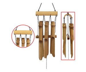 กระดิ่งลมไม้ไผ่ทำมือ ขนาดใหญ่ ขนาดกลาง ของตกแต่งตามหลักฮวงจุ้ย เสียงไพเราะ ผลิตในเวียดนาม สำหรับแขวนภายนอก - Product Image 1