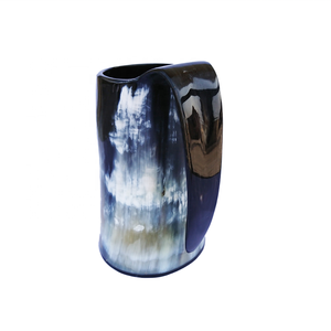 Taza de cuerno de cristal hecha a mano Natural estilo vikingo con abrebotellas tallado regalos especiales taza de cuerno para beber - Product Image 1