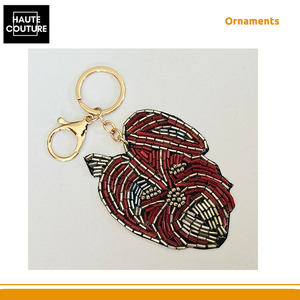 Amazing Offer on <b>Top</b> Notch Quality Made in India Festive Hanging Ornaments - <b>Maroon</b> Dog Face Keychain for Home Decor Use - Product Image 3