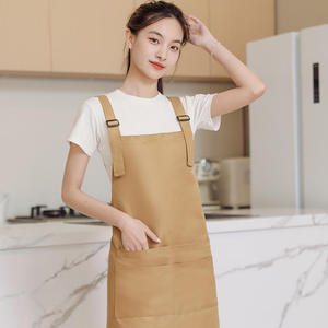 Custom Logo Printed White <b>Kitchen</b> <b>Apron</b> with Front Pocket Adjustable Neck Strap Durable Chef Cooking Baking Restaurant Cafe Work - Product Image 1