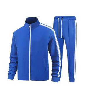 ชุดวอร์มแบบ unisex สีน้ำเงิน เสื้อสเวตเชิ้ตแบบซิปเต็มตัว มีกระเป๋าข้าง พิมพ์ลายด้วยเทคนิค Heat Transfer ระบายอากาศได้ดี ผลิตจากโพลีเอสเตอร์ เหมาะสำหรับผู้ใหญ่ ใส่ได้ในช่วงฤดูใบไม้ร่วง - Product Image 1