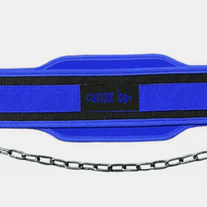 Adjustable Blue Palm Guard Support <b>Belt</b> with Chain for <b>Weight</b> Lifting Strength <b>Training</b> Unisex Hook & Loop Closure Custom Logo - Product Image 3
