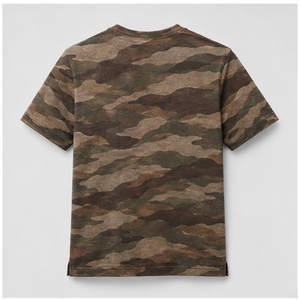 Camiseta de Manga Corta para Hombre con Estampado de Camuflaje de Corte de Corteza de Nogal Taupe Personalizada MTS-CAMO-0020 - Product Image 2