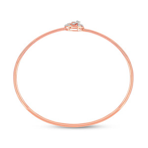 Textured Geometric Link Diamond <b>Bangle</b> <b>Bracelet</b> - Product Image 2