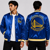 Blouson universitaire en satin orange personnalisé inspiré du basketball de Washington, avec logo brodé, pour hommes, vente en gros, OEM, vêtements d'équipe, usine, MOQ