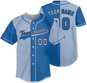 Custom Your Own Design Baseball Shirts Embroidery Print Logo Adult Sublimated Button <b>Down</b> Blank Baseball Jerseys - Product Image 1