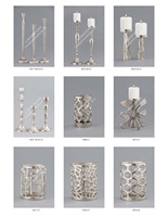 Ensemble de bougeoirs en métal aluminium pour bougies chauffe-plat, design moderne, fait main, écologique, durable, résistant à la chaleur, pour décorations de Noël, Pâques et mariage
