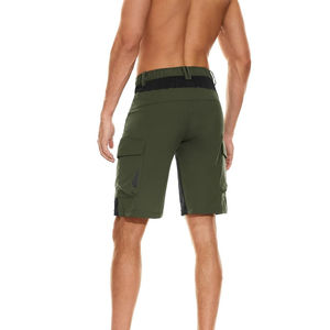 Shorts de moto pour hommes, respirants, grande taille, séchage rapide, style cargo, color block, pour l'été, vert et noir - Product Image 3