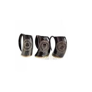 Corne à boire en bois de buffle Viking, faite à la main, durable, finition naturelle, design vintage, en forme de cloche, pour la bière, vente en gros - Product Image 2