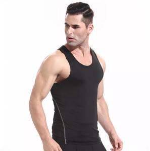 Camisetas de Gimnasio Personalizadas con Logotipo para Hombre, Transpirables, de Secado Rápido, Ecológicas, Mezcla de Algodón, Chaleco Deportivo de Verano, OEM al por Mayor - Product Image 6