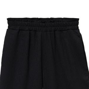 Pantalones de Punto Negros para Mujer, Corte Recto, Cintura Elástica, Transpirables, Cómodos, Casuales, con Bolsillos Italianos, para Uso Diario - Product Image 6