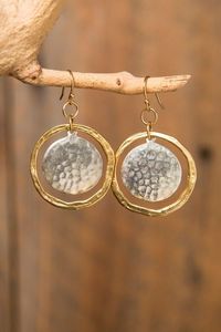 Vintage Floral Brass <b>Drop</b> Earring Retro Hoop For Wedding Festive Party Trending Luxe Boho Women Ethnic Fashion Jewelry Statement - Product Image 6