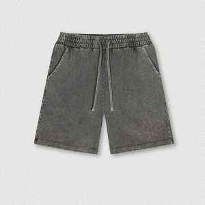 Nouvel arrivage : Shorts décontractés pour hommes, personnalisables, effet délavé, couleur unie, en Spandex/Polyester, séchage rapide, coupe oversize, vente en gros - Product Image 6