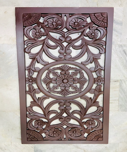 งานแกะสลักไม้ MDF แบบโบราณคุณภาพพรีเมียม สำหรับตกแต่งผนังบ้าน สำนักงาน ของตกแต่งวันดิวาลี วันเกิด ดีไซน์แบบดั้งเดิม ขายส่ง - Product Image 2