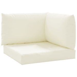 Coussin de palette d'extérieur en tissu Oxford blanc crème moyen (100 % polyester) – Confortable et durable pour terrasse et jardin - Product Image 2