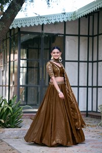 Lehenga Choli de couleur tendance pour filles, robes de soirée et de mariage, Lehenga Choli indien à bas prix avec dupatta pour femmes - Product Image 2