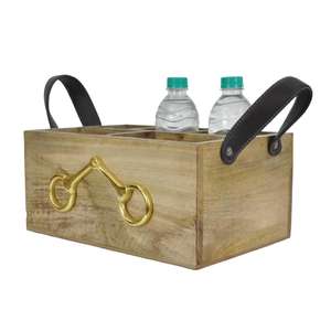 Soporte de Madera Estilo Bocado de Caballo Dorado Hecho a Mano para Botellas, Acabado Natural, Soporte de Madera para Servir, Organizadores y Estantes, Soporte OEM - Product Image 6