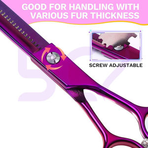 กรรไกรซอยผมคุณภาพสูงแบบคลาสสิก รุ่นใหม่ล่าสุด ขนาด 7.5 นิ้ว สีม่วงไล่เฉด ทนทาน สำหรับมืออาชีพ ใช้งานได้ยาวนาน - Product Image 3