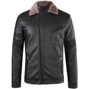 Leather <b>Jackets</b> <b>Cheap</b> Price High Quality Black Lather <b>Jackets</b> <b>Winter</b> Leather <b>Jacket</b> for Men Wholesale Rate Customization - Product Image 5