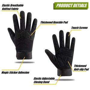 Pakistan-Made Lightweight Breathable Leather Full-<b>Finger</b> <b>Gloves</b> for Outdoor Motorcycling Knuckle Protective Touch Screen - Product Image 2