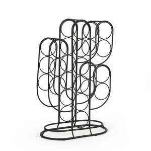 Soporte de Metal para Botellas Hecho a Mano por Diseñadores, Exhibidor de Vino Moderno para Barra o Mostrador, Soporte de Botellas de Metal de Lujo, Elegante Exhibidor de Vino - Product Image 2