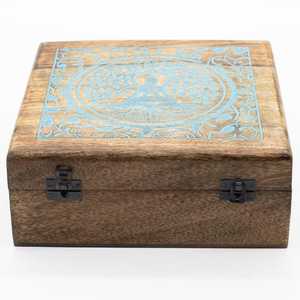 Handmade Engraved <b>Wooden</b> Box Rectangle Inlay Flower Design Tabletop Decoration Craft <b>Gift</b> with Love Theme - Product Image 3